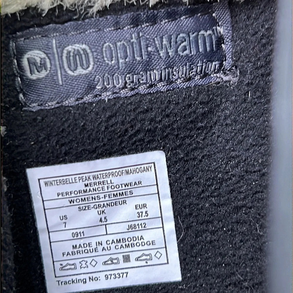 Merrell Tan Leather  Opt-warm Winter Boots - Picture 9 of 12